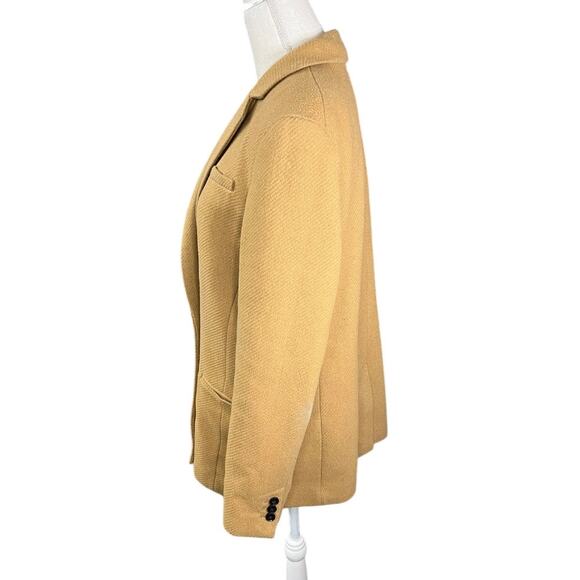 Banana Republic camel double breasted wool coat classic preppy academia neutral - Picture 6 of 12